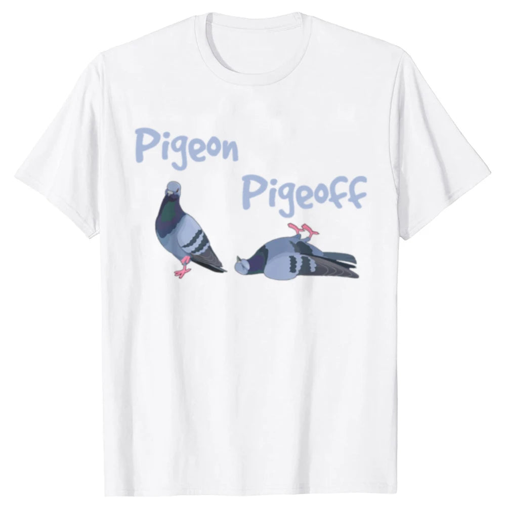 Funny Birdwatching Pigeon Graphic T-Shirt