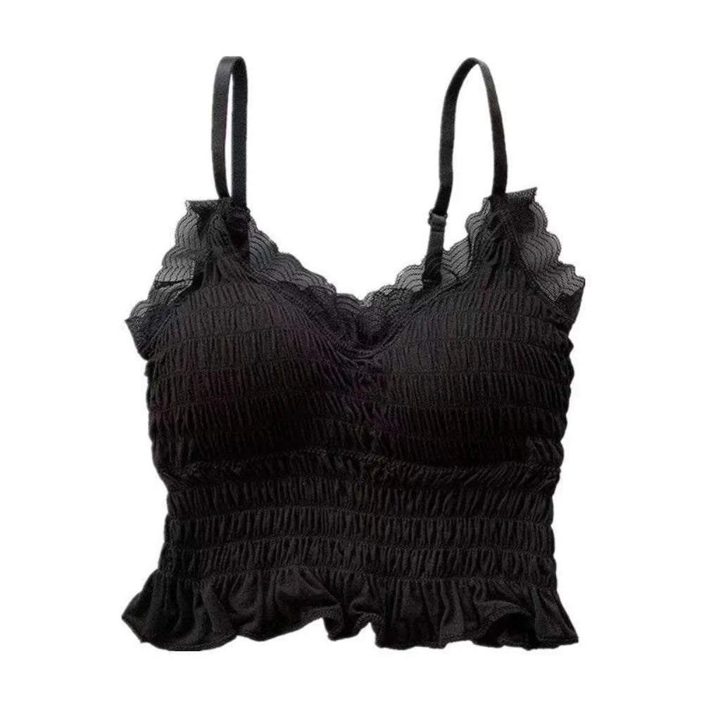 Women's Lace Camisole with Built-In Bra