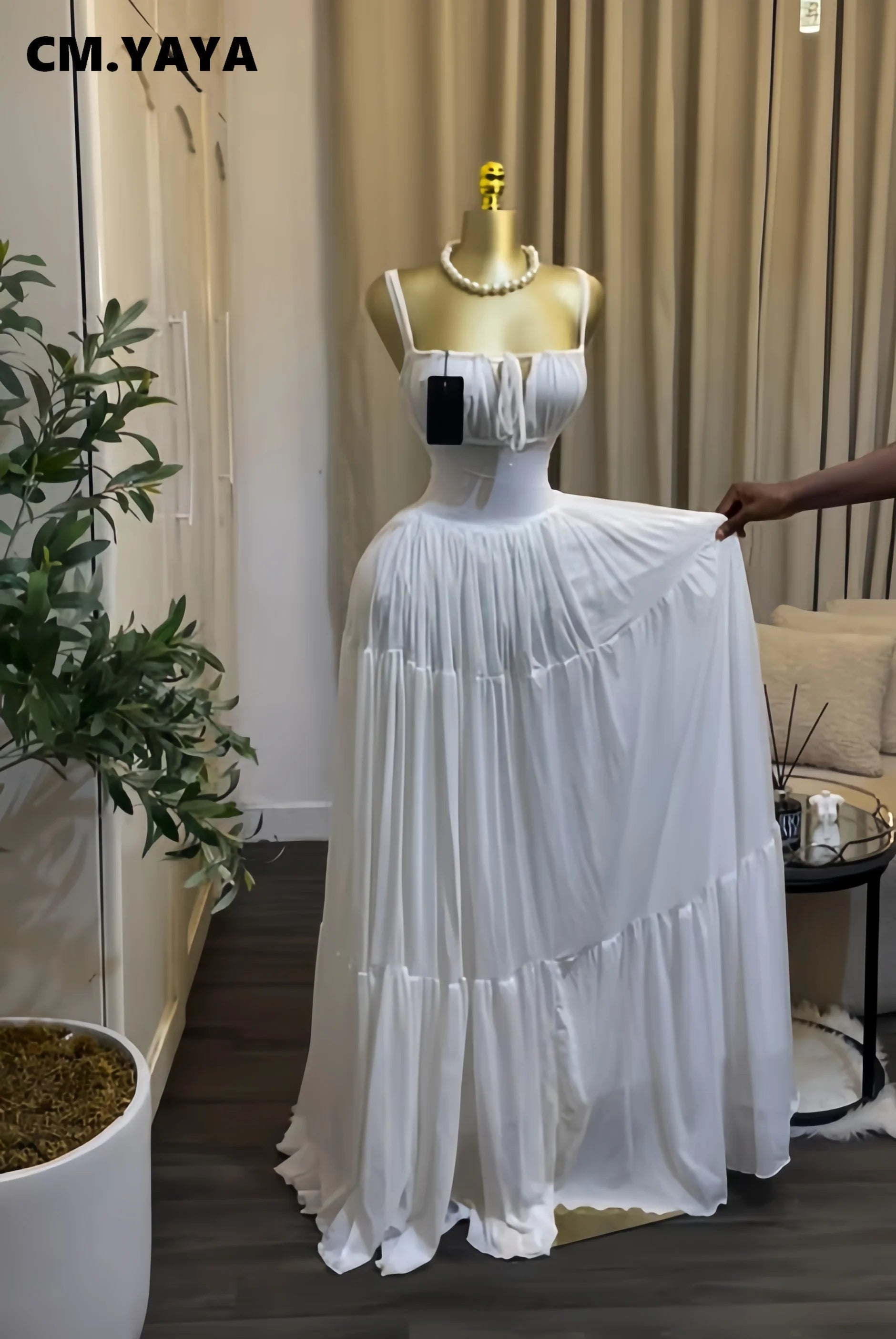 Women's Halter Strapless Long Maxi Dress