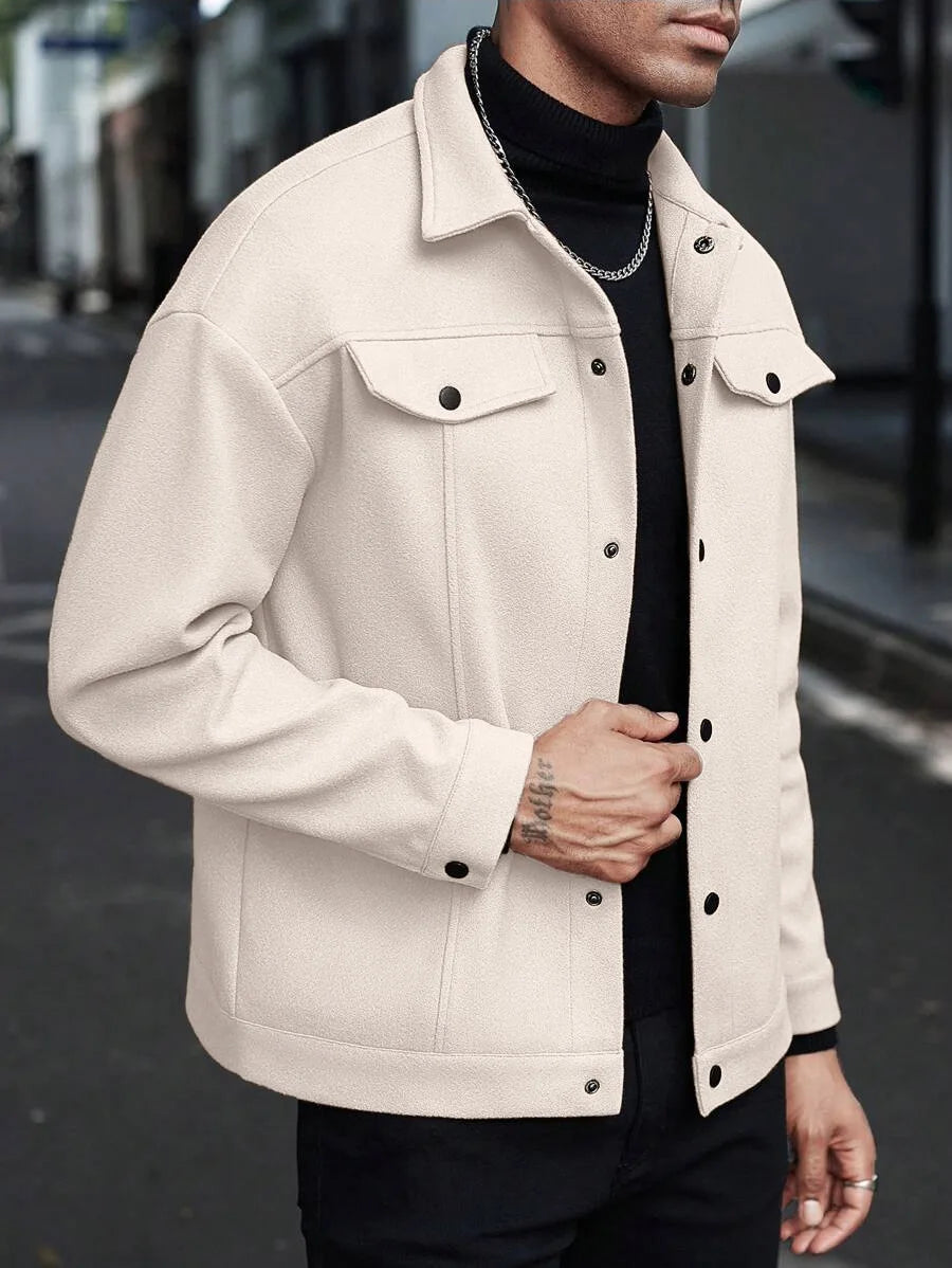 Men's Lapel Woolen Jacket