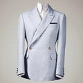 Men's Linen Double Breasted Blazer