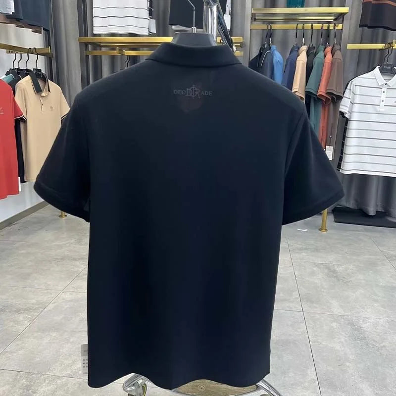 Men's Embroidered Cotton Polo Shirt