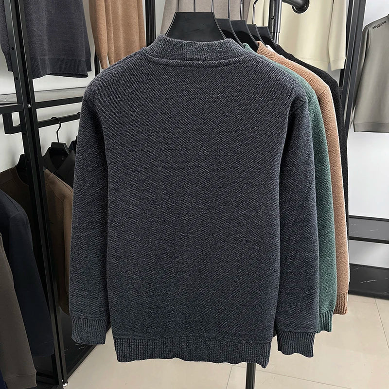 Men's Embroidered Knit Pullover Sweater