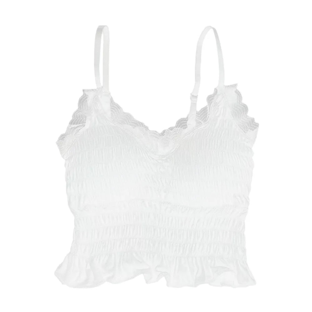 Women's Lace Camisole with Built-In Bra
