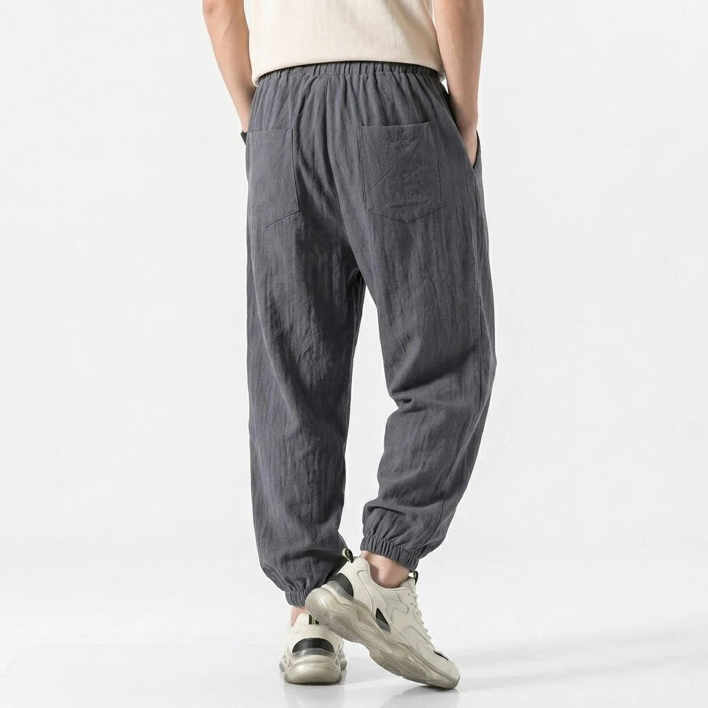 Men's Cotton Linen Drawstring Harem Pants