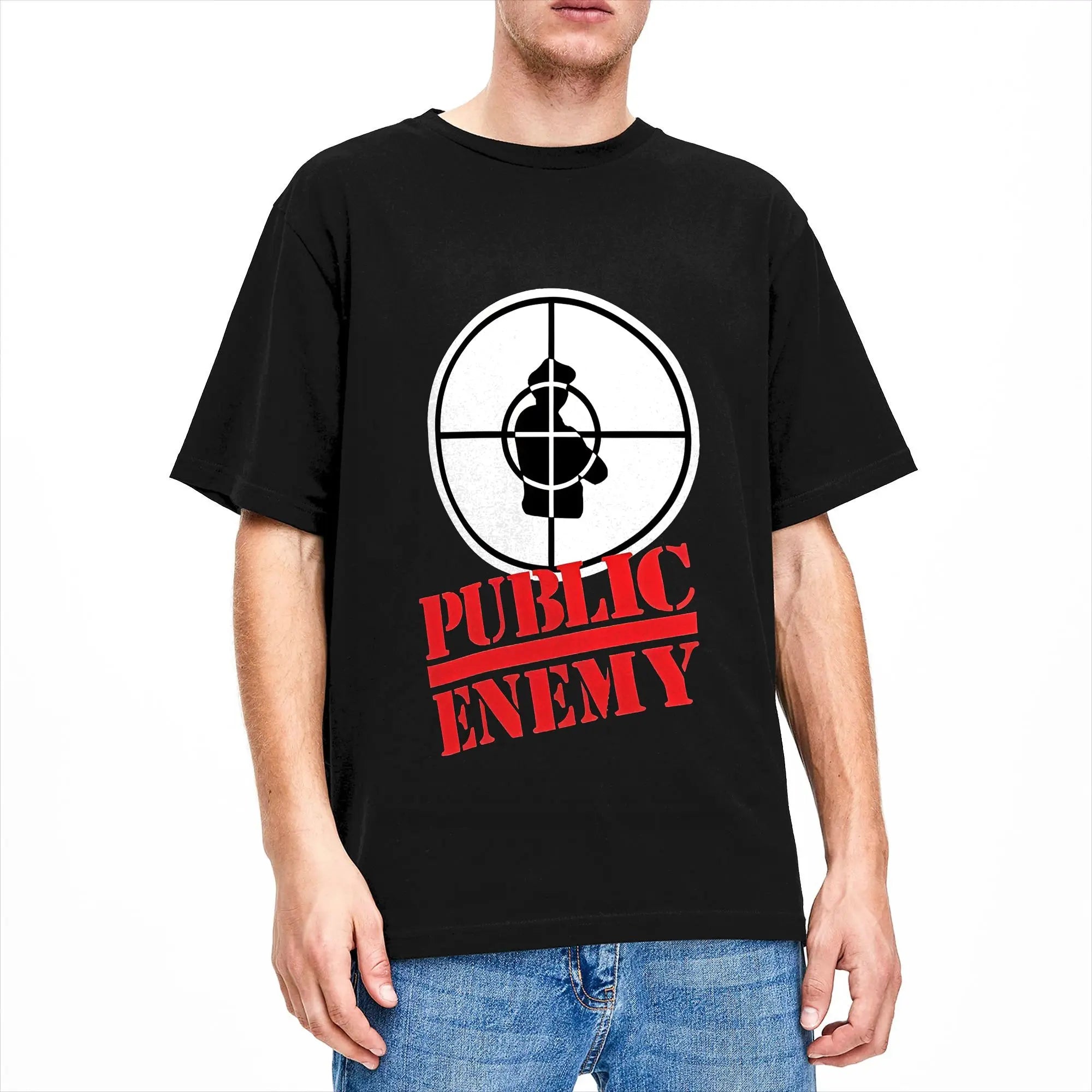 US Rap Team Public Enemy  T Shirt Men  Y2K Funny T Shirts Summer O-Neck Harajuku Tee Shirt Hot Sale Oversized Clothing