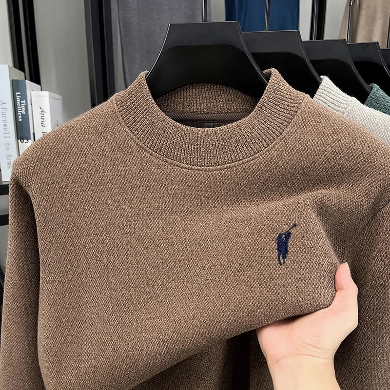 Men's Embroidered Knit Pullover Sweater