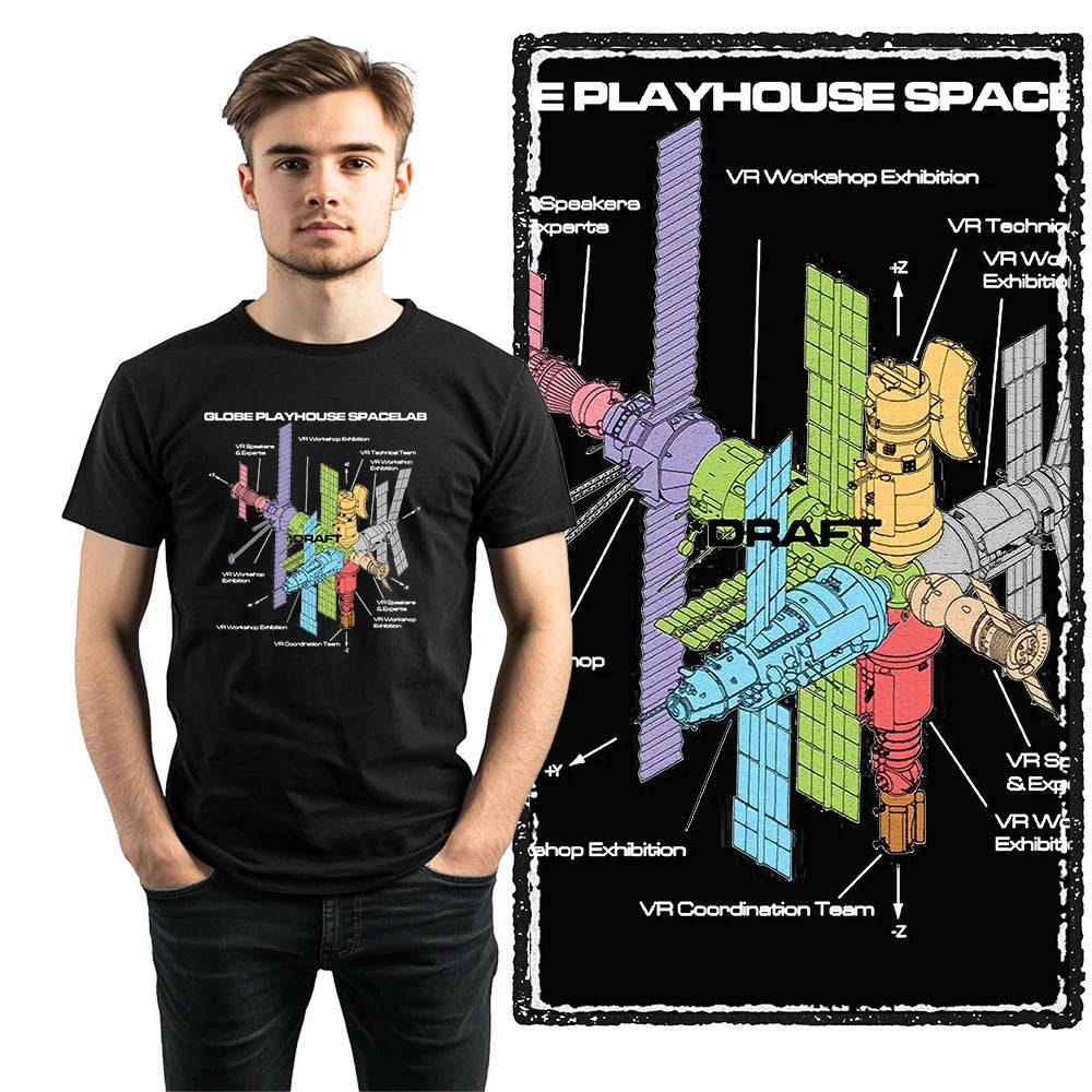 Men's Astronaut Moon Print Graphic T-Shirt