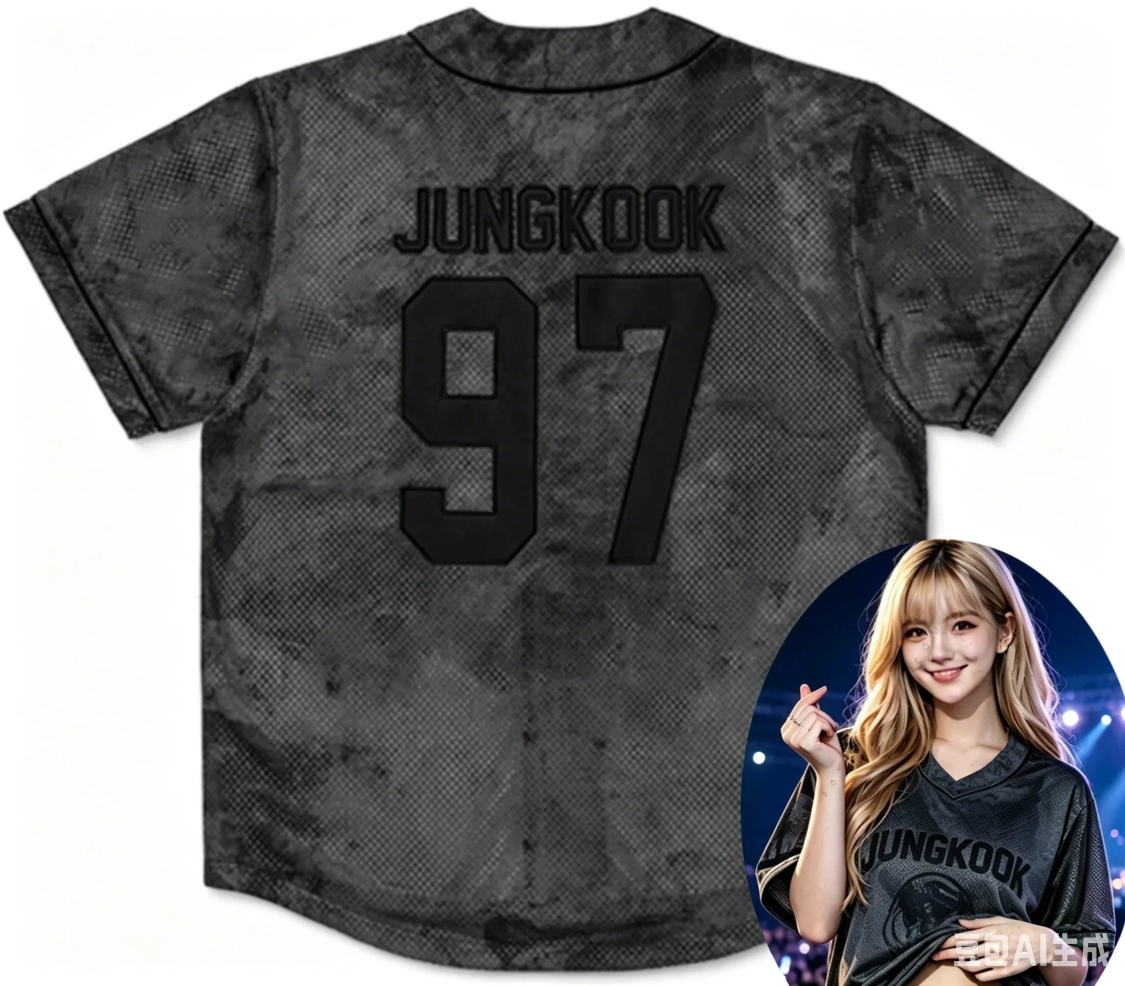 2026 Men Women KPOP #97 V-neck T-shirt Personalize Print Teen Daily Sports Jersey Suitable for Street Dance Family Matching Kids