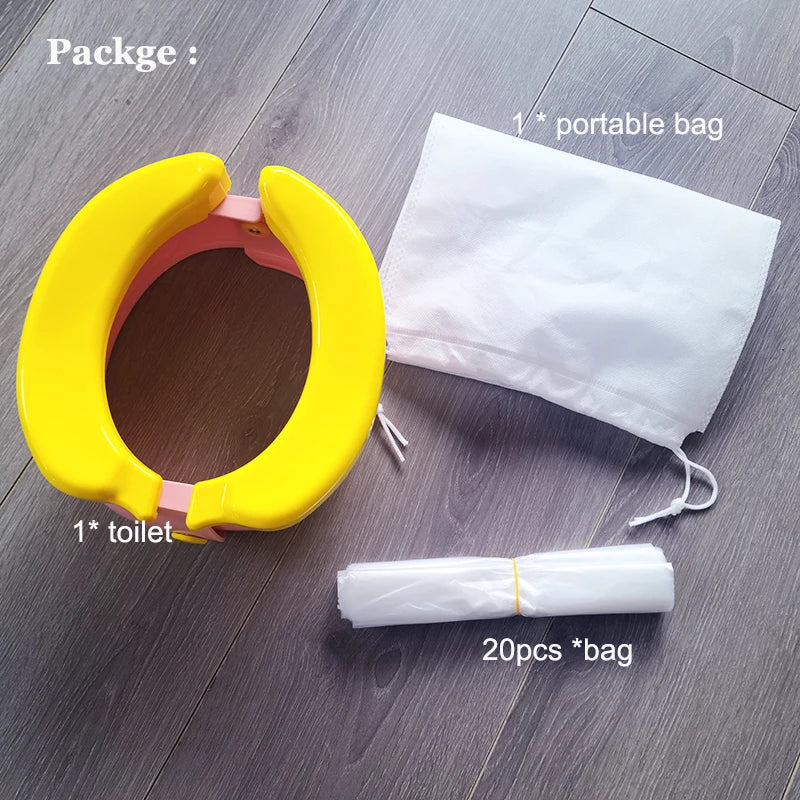 Travel Folding Baby Potty, Portable Kids Toilet Urinal, Compact Potty Training Seat, Lightweight Travel Essential for Toddler Bo