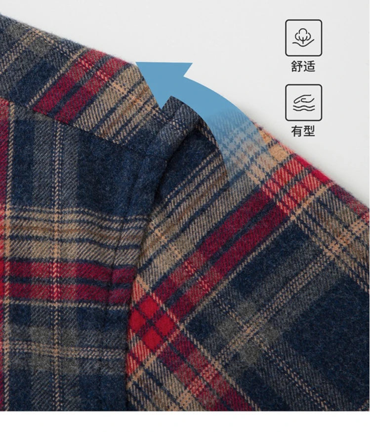 Men's Anti-Wrinkle Flannel Plaid Shirt
