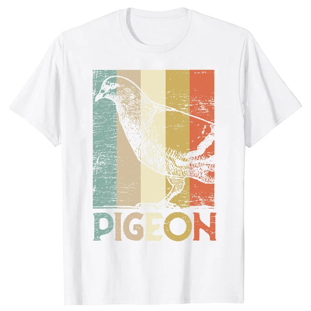 Funny Birdwatching Pigeon Graphic T-Shirt