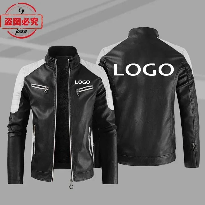 CAN-AM motorcycle LOGO retro washed pu leather jacket windproof autumn and winter men's cycling spring and autumn leather jacket
