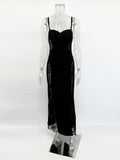 Women's Lace Hollow Out Halter Long Dress